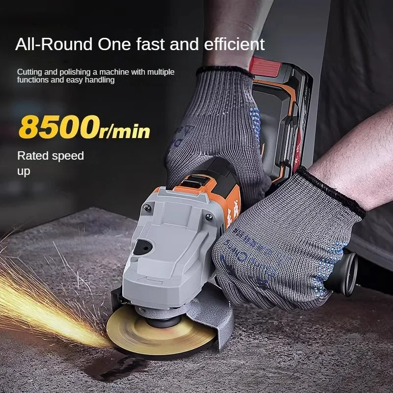 Cordless Brushless Angle Grinder with Lithium-ion Battery for Polishing, Cutting and Grinding by Dongcheng Official Store