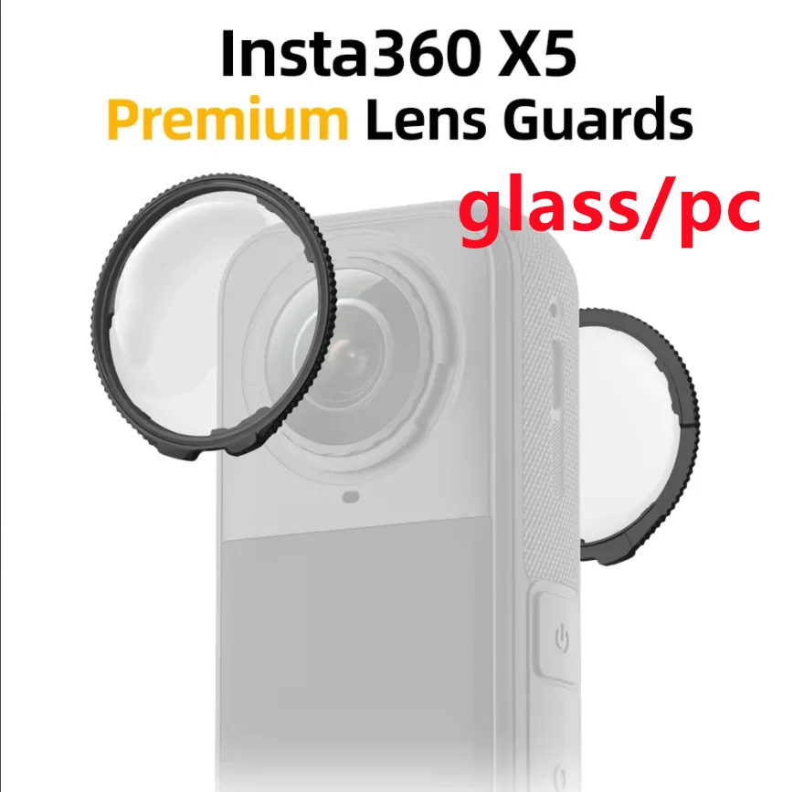 

X5 Premium Lens Guards for Insta360 X5 Camera Accessories Scratch-resistant Optical coated High transparency tempered glass Lens