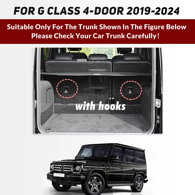 Auto Full Coverage Trunk Mat For Mercedes Benz G Class W464 2019-2024 23 22 21 20 Car Boot Cover Pad Interior Accessories