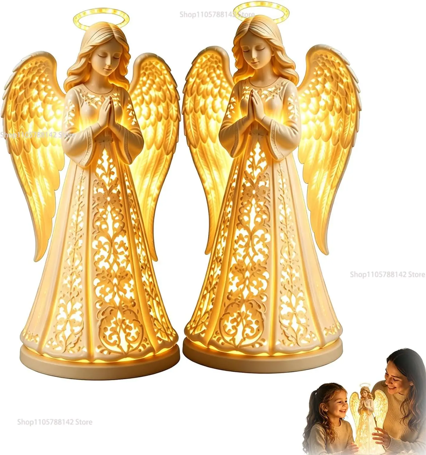 Guardian Angel Light,Tabletop Decor Angel Christmas Guardian Suitable for Indoor and Outdoor Courtyard and Porch Decoration