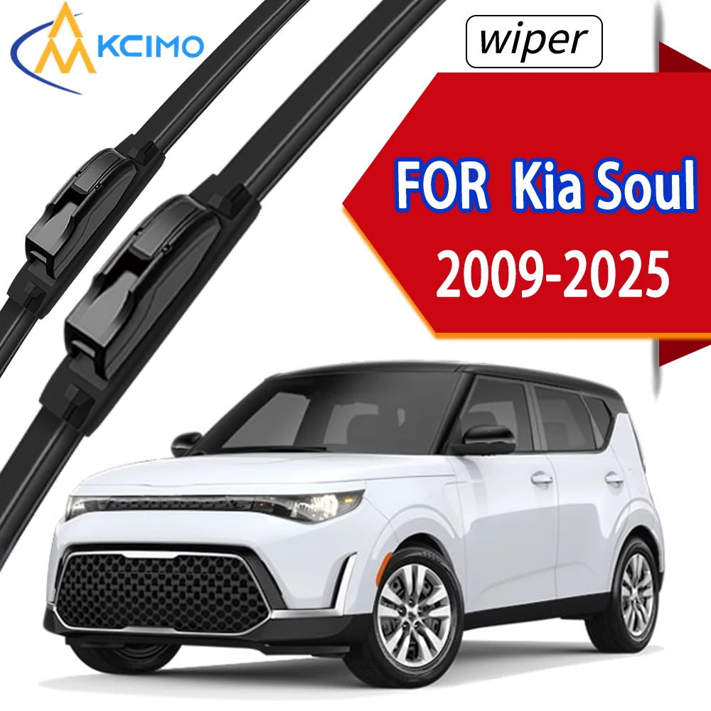 

Premium High Performance Front Windscreen Wipers with Durable High-Density Rubber, Perfect Fit for Kia Soul 2009-2025