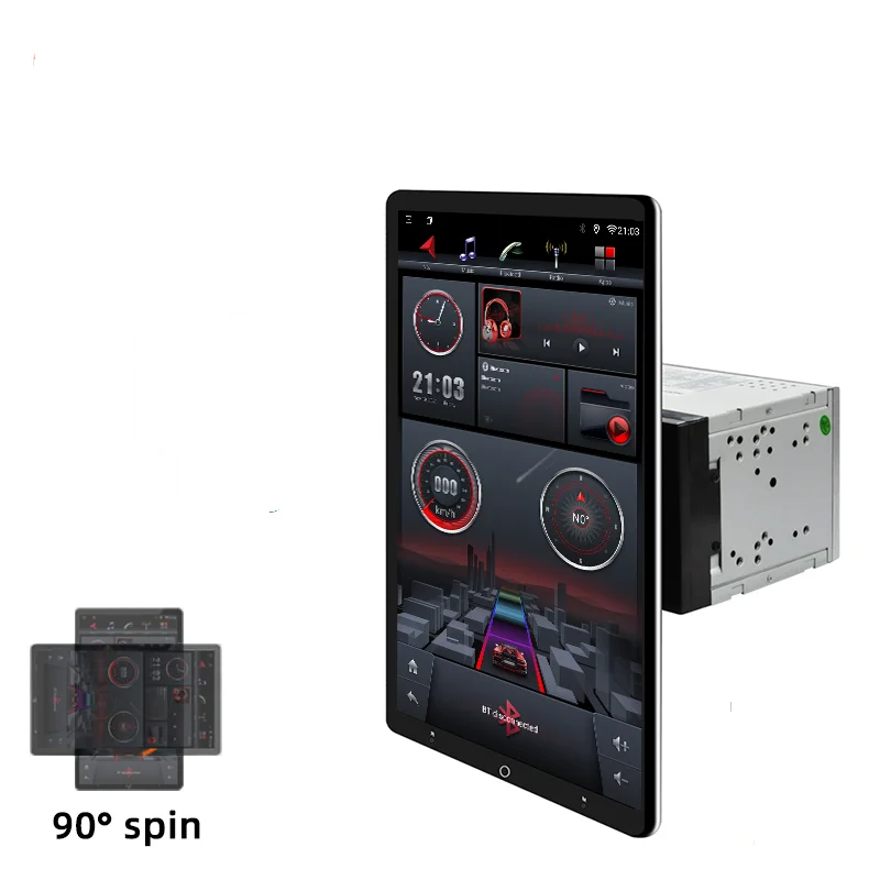 1din System 13Inch 2+32 GB Mp5 player 1920*1200 HD IPS audio player rotation Car Multimedia radio