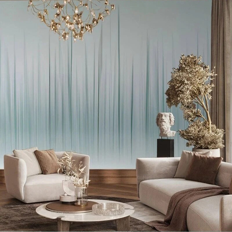 

MU9208 Original Green Waterweeds Hanging on the Waves Clear and Elegant TV bedroom home decoration background wall