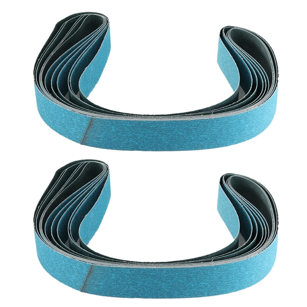 

A74E-12Pcs 2 X 72 Inch 120 Grit Zirconia Sanding Belts Metal Grinding Polishing