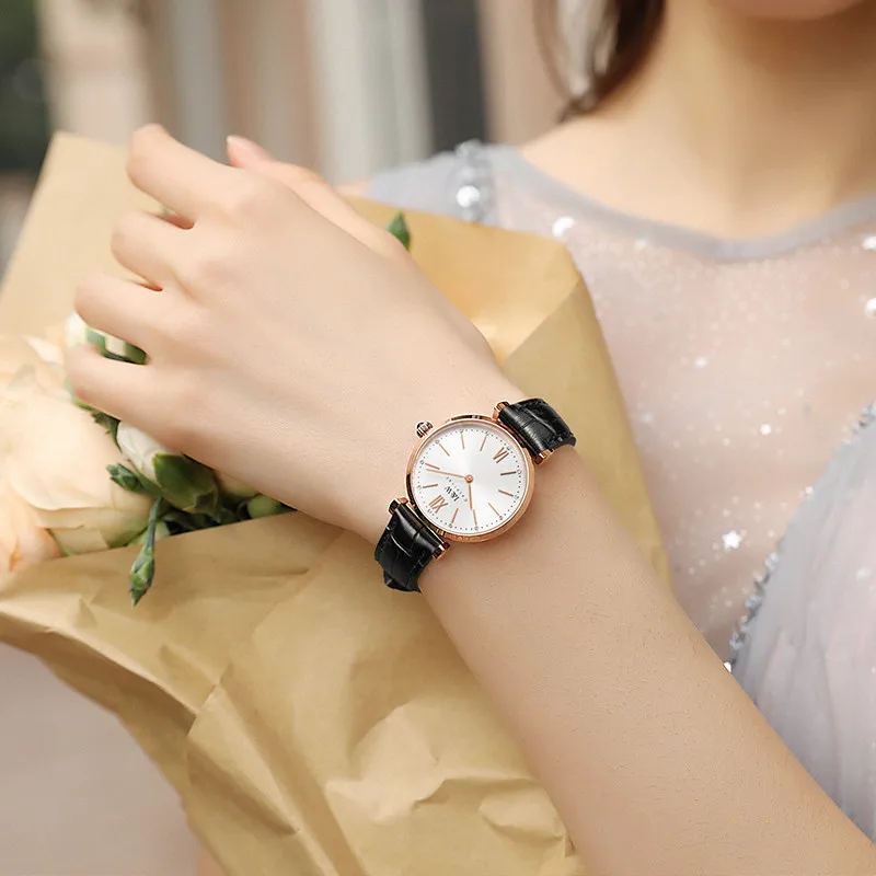 I&W CARNIVAL Luxury Switzerland Brand Japan Quartz Women's Watches 8MM Ultra-thin Case Waterproof Rhinestone Sapphire Clock 562L