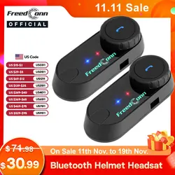 FreedConn-intercomunicador TCOM VB para casco de motocicleta, auriculares con Radio FM, conmutador BT 5,0, cascos para compartir música