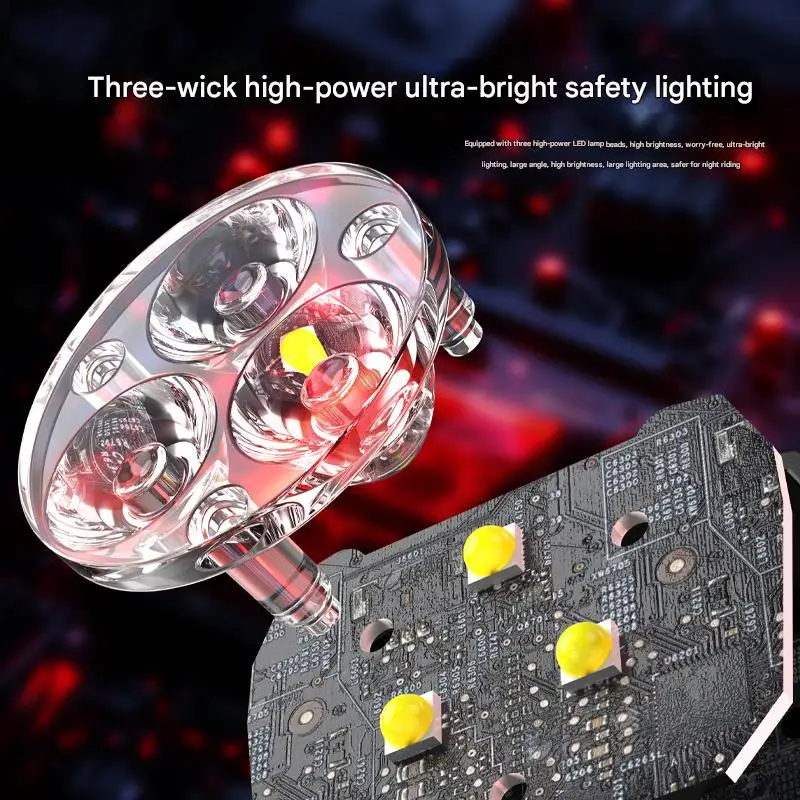 Bike LED Front Light 3 Lighting Modes Rechargeable Mountain Road Bicycle Headlight Lightweight Cycling Safety Lamp Accessories