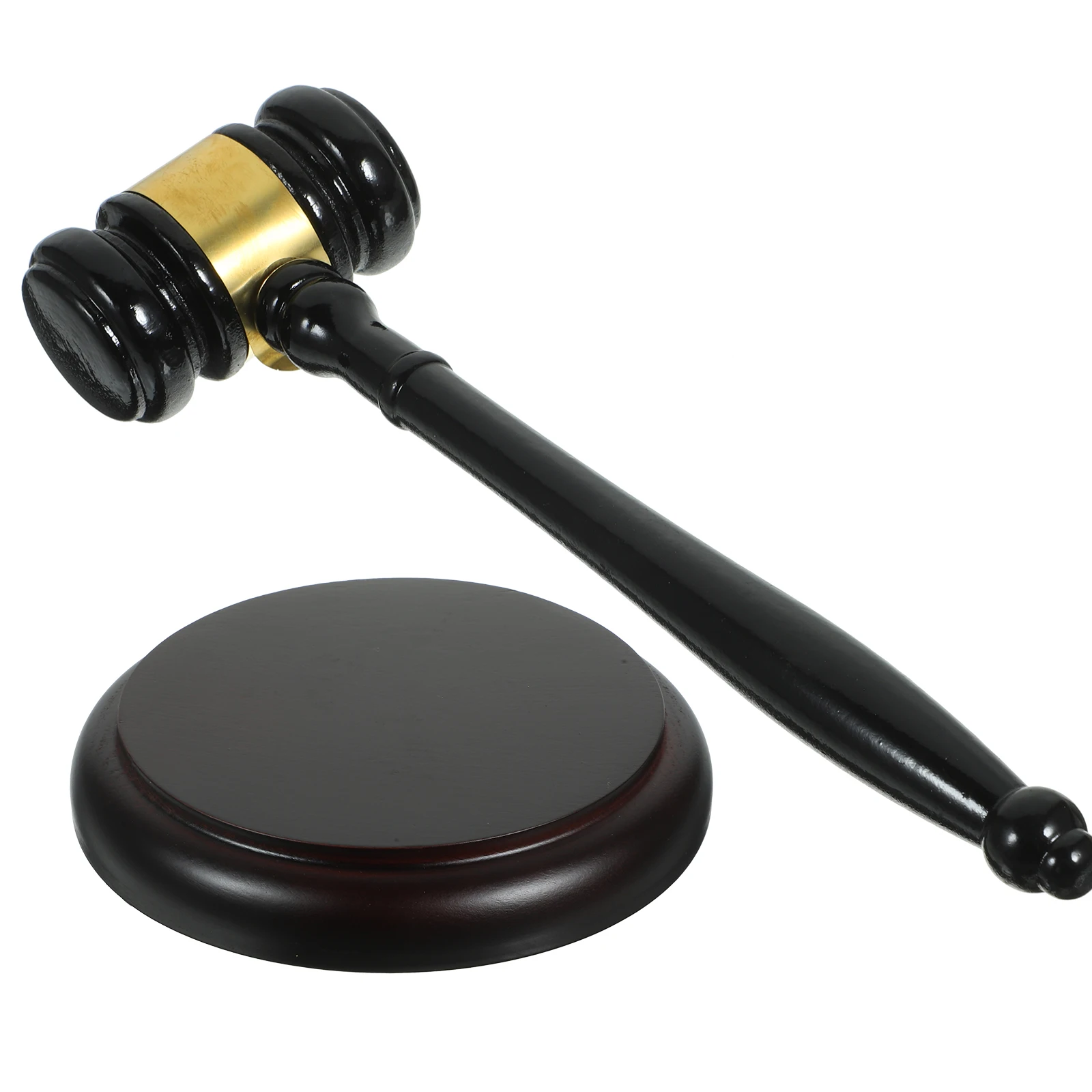 

1 set Hammer Wooden Judge For Court Auction Sale Lawyer Decor Portable Compact Solid Wood Design Loud Clear Sound Gavel