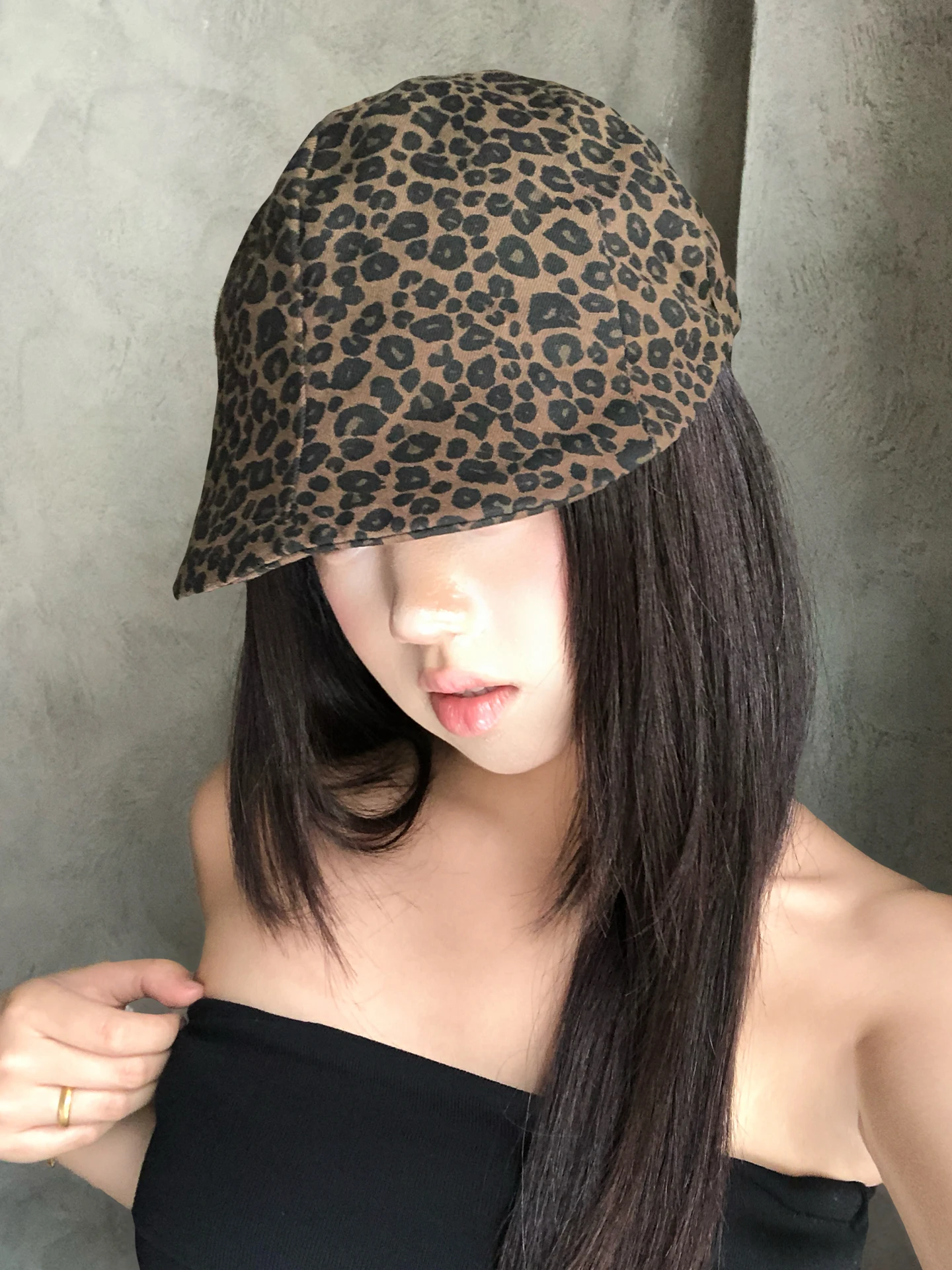 Retro Leopard Print Beret Hat Women's Spring Summer New Style Small Design Versatile Face Slimming Newsboy Cap round Top