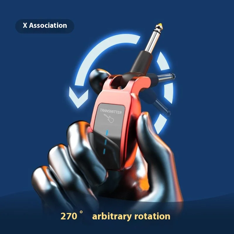 Wireless Audio Transmission System for Electric Guitar and Bass Electric Wind Instrument Pickup Receiver and Transmitter