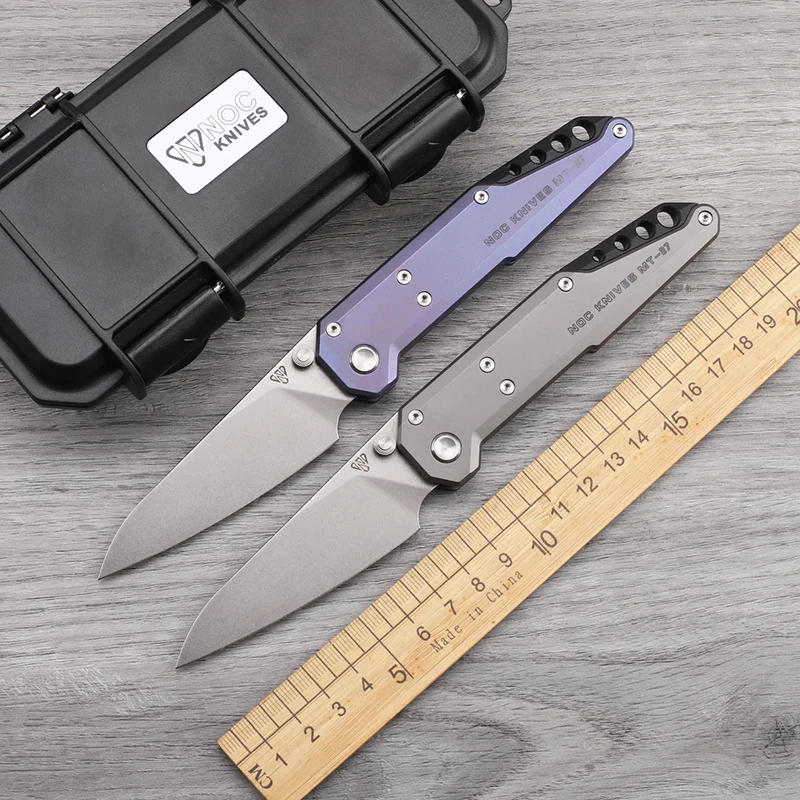 

NOC MT27 Folding Knife M390 Steel Titanium Alloy Handle Outdoor Self Defense Camping Household Fruit Carrying Tool Knife
