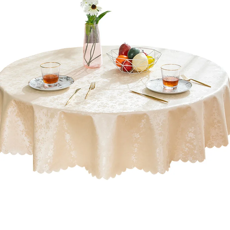 

BFT12BFL10-ANew Waterproof, Oil Resistant, And Heat-resistant Fabric With No Washing Circular Table Tablecloth