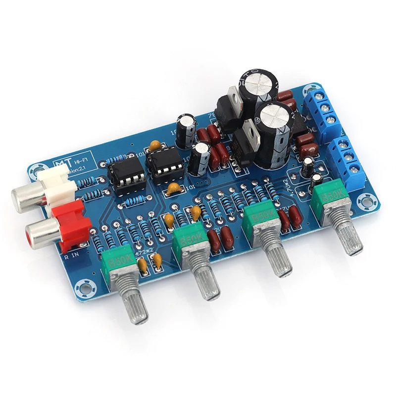 XH-M164 NE5532 Stereo Pre-amp Preamplifier Tone Board Audio 4 Channels Amplifier Module 4CH Control Circuit Telephone Preamp