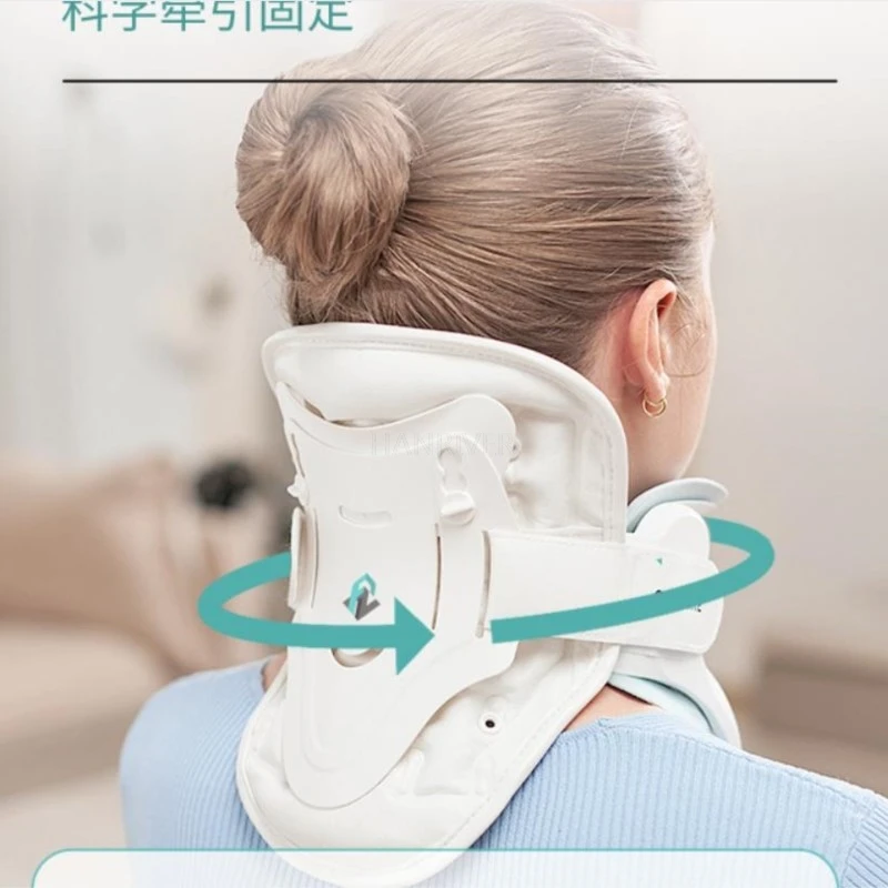 Image 7: Collier cervical personnalisable, fixation du cou, traction, type gonflable, portable, extensible, confortable et pour la colonne vertébrale