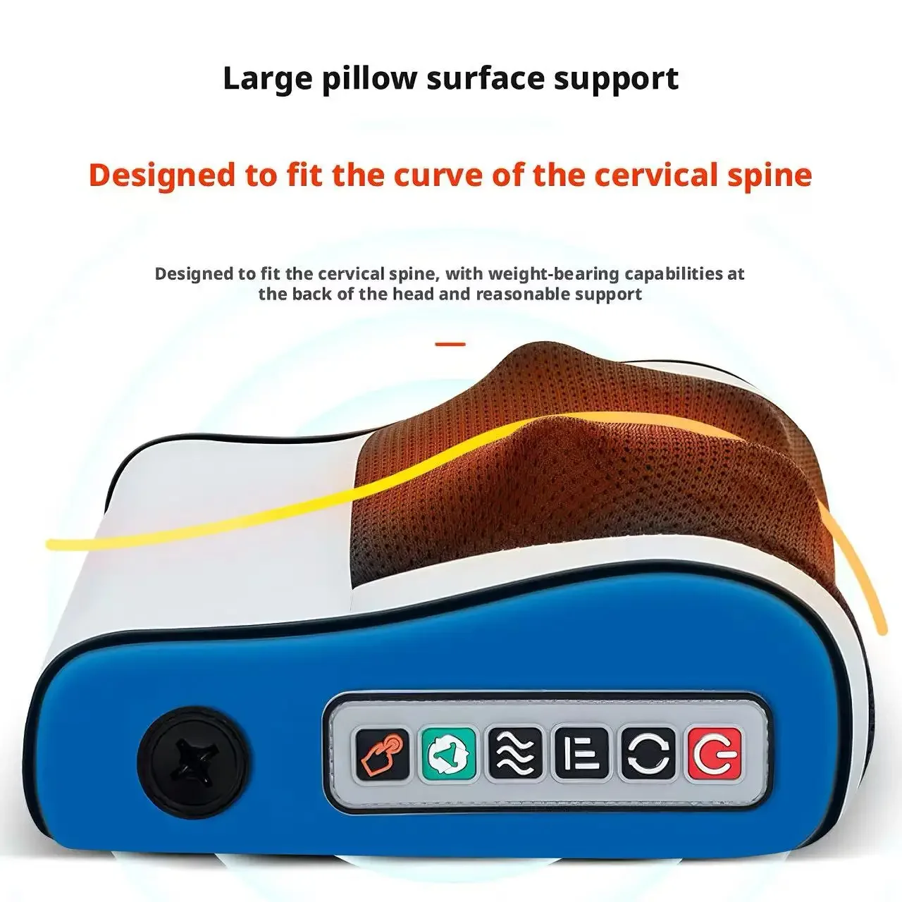 Multifunctional Cervical Massage Pillow Deep Tissue Kneading Massager for Neck Shoulder Back Waist Muscle Relax Home Massage