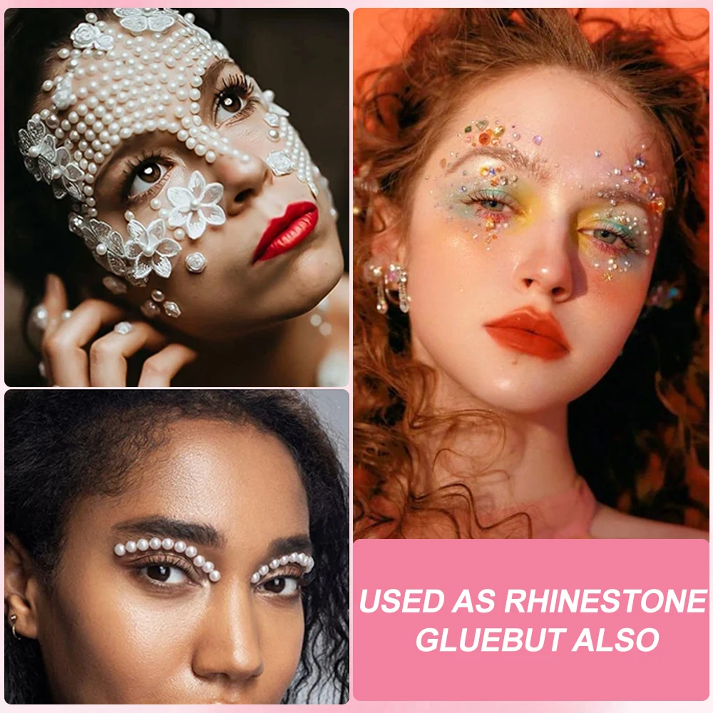 7 グラム接着剤つけまつげ用速乾性長期持続防水透明接着剤ラインストーン/グリッターまつげ接着剤