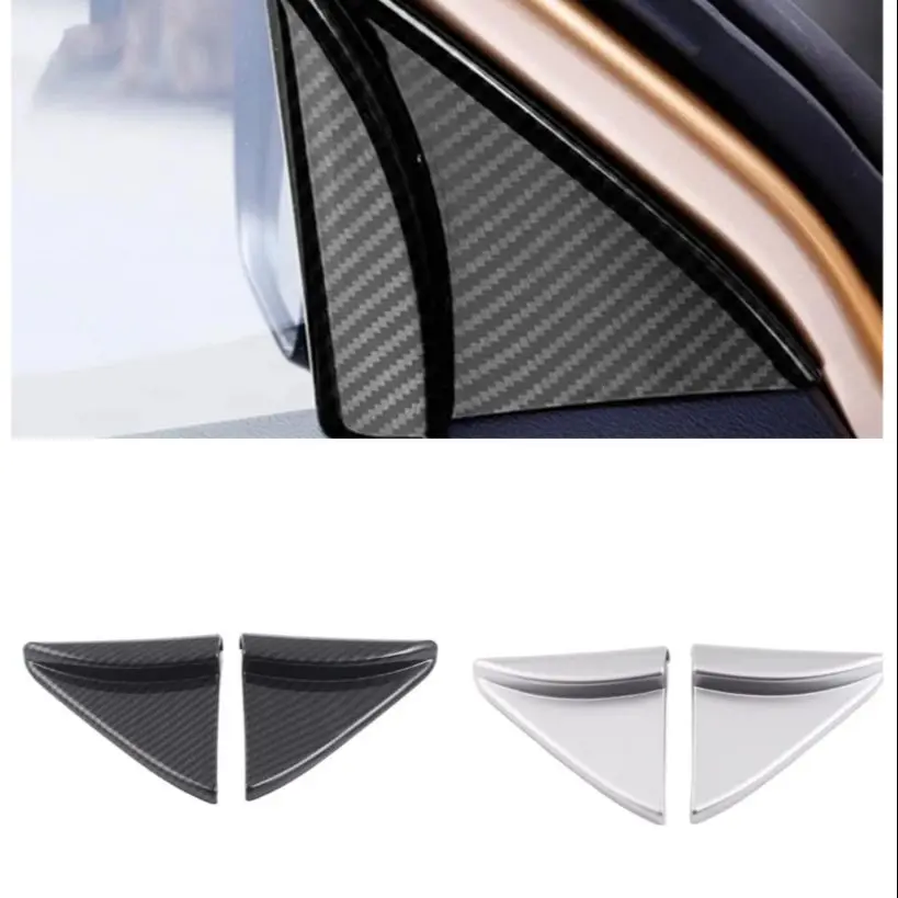

For Nissan Navara NP300 2017 2018 2019 Accessories ABS Chrome Car Styling interior A-pillar Speaker horn ring Cover Trim