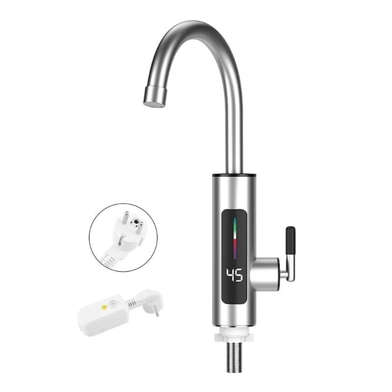

Steel Electric Water Faucet Convenient Temperature Control Electric Heating Tap Efficient Internal Heating Tap set