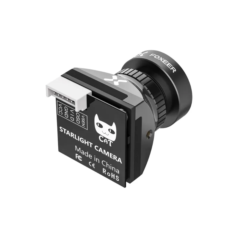 FOXEER CAT3 Telecamera 1200TVL Visione notturna 4:3/16:9 PAL/NTSC 0.00001LuX DC4.6-20V Telecamera FPV a bassa latenza per RC FPV Racing Drone