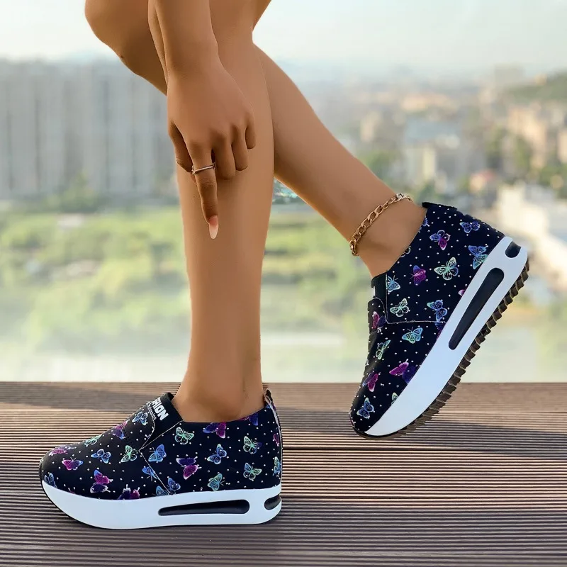 Women Sneakers for Summer Platform Women Slip on Sock Flats Shoes Casual Zapatillas Mujer Breather Sports Shoes Female Loafers