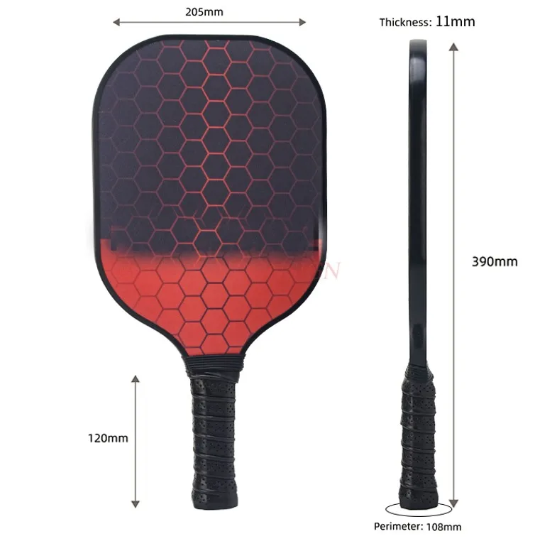 Pickleball racket carbon fiber PP+honeycomb core professional game glass fiber hole ball