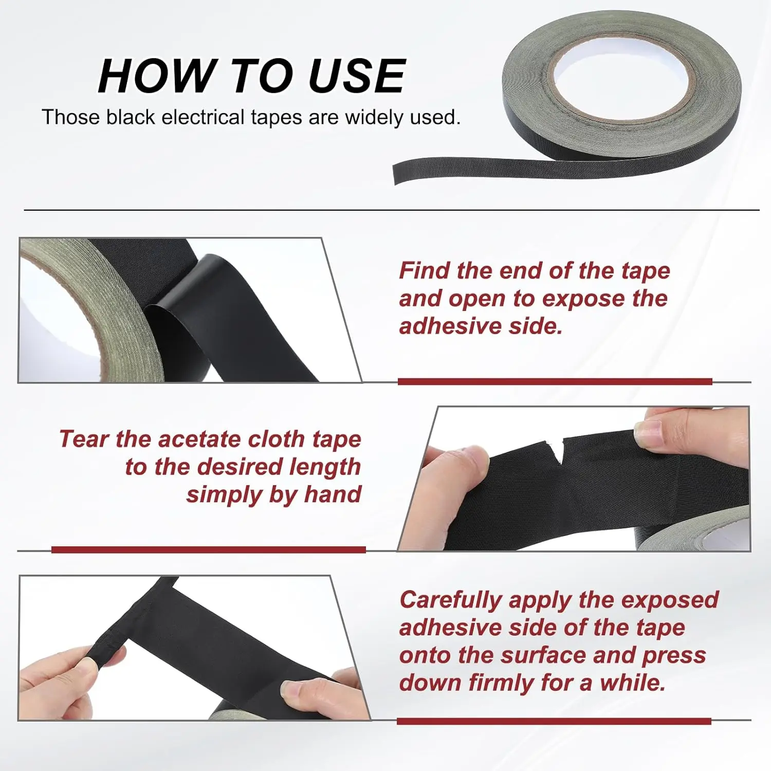 شريط قماش خلات عازل لدرجة الحرارة العالية مثبطات اللهب لإصلاح شاشات الكريستال السائل شريط لاصق حمض الخليك الأسود