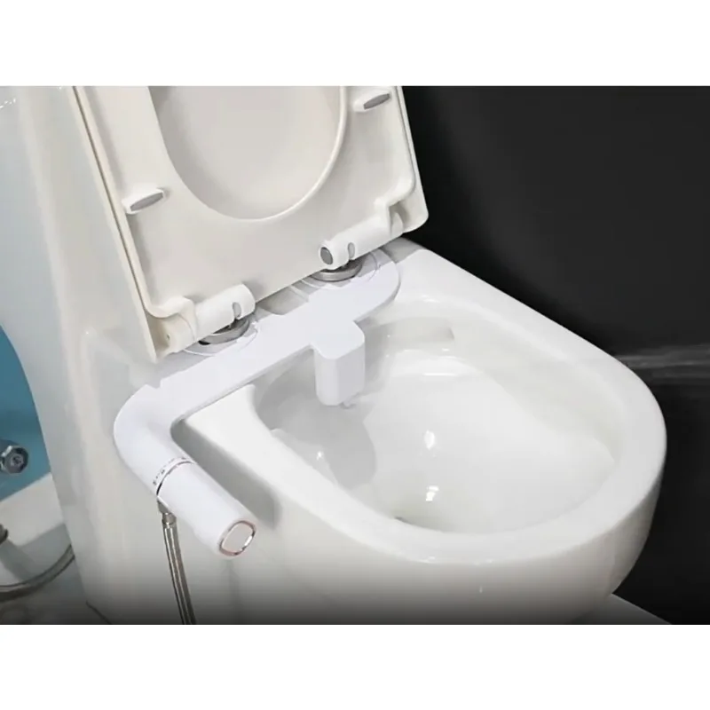 

Non-Electric Dual Nozzle Bidet Attachment - Adjustable Water Pressure with Ultra-Slim Design for Standard Toilets, Easy Clean