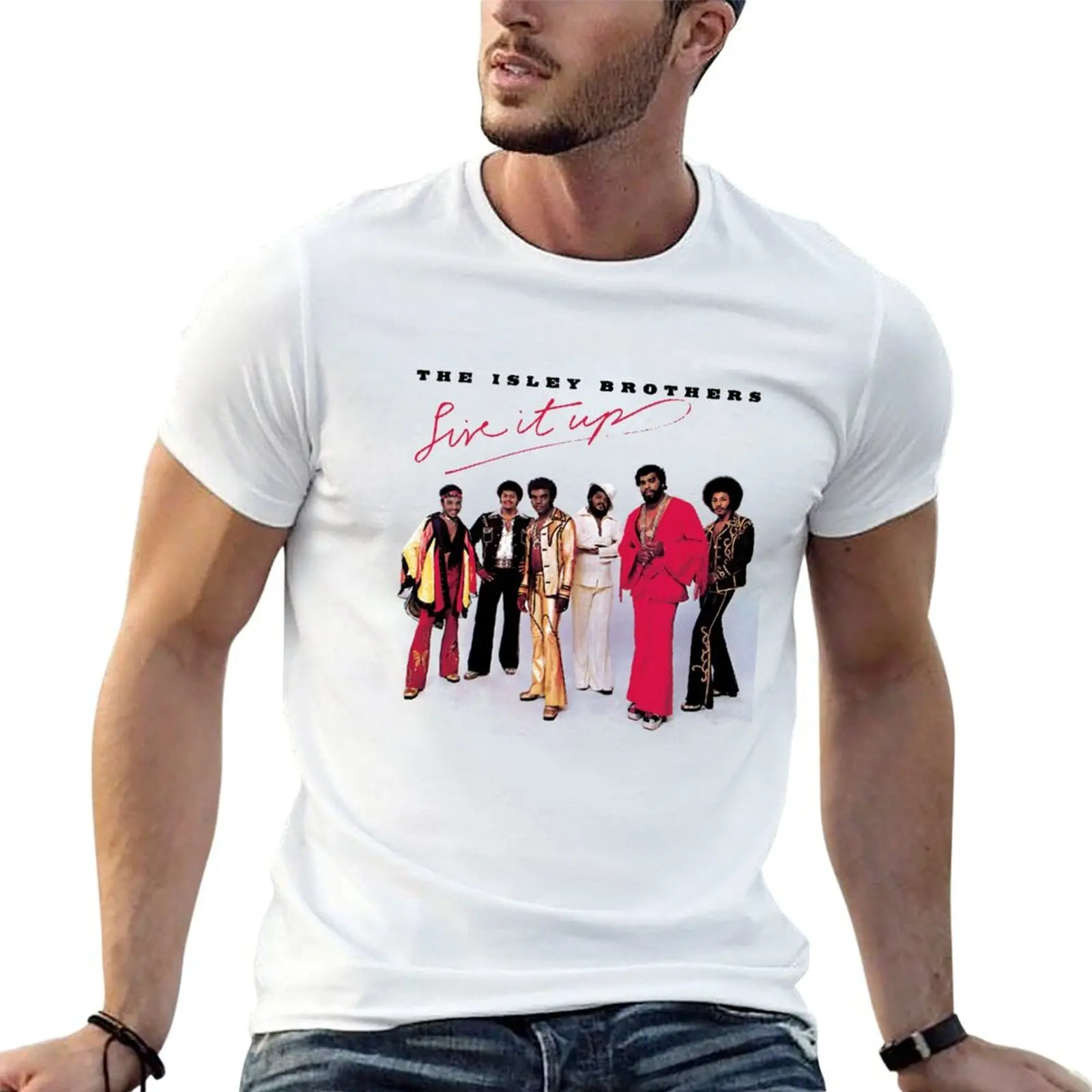 The Isley Brothers Live It Up Album Cover T-Shirt Breathable Mesh Panel T-Shirt
