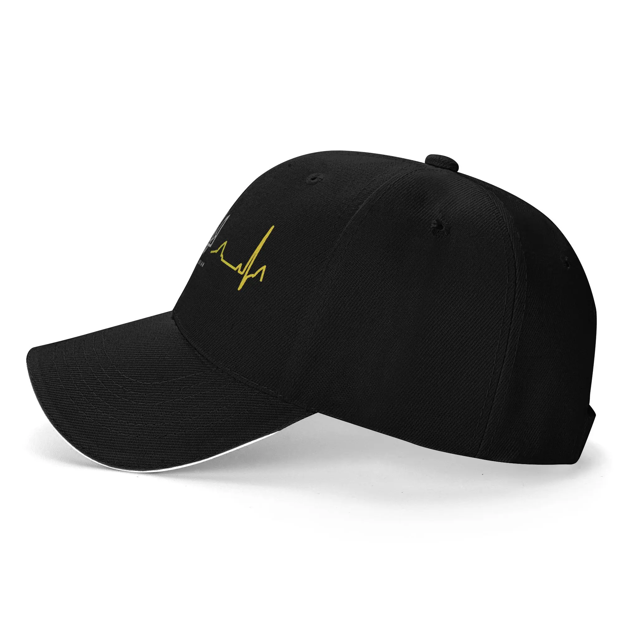 Ukrainian Tryzub Ukraine Flag Trident Zelensky Heartbeat Baseball Cap Men Hip Hop Hats Summer Fitted Retro Hunting Baseball Caps