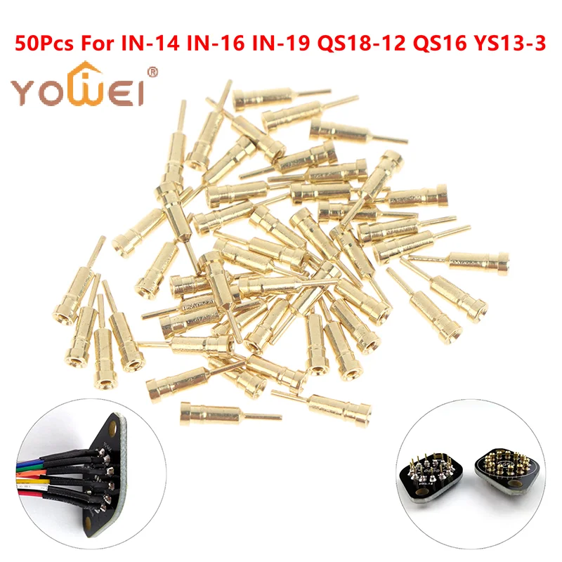 Latest 50Pcs Nixie/VFD Tube Socket Replacement Parts Female Pin 0.8mm Diameter For IN-14 IN-16 QS18-12 QS16 YS13-3
