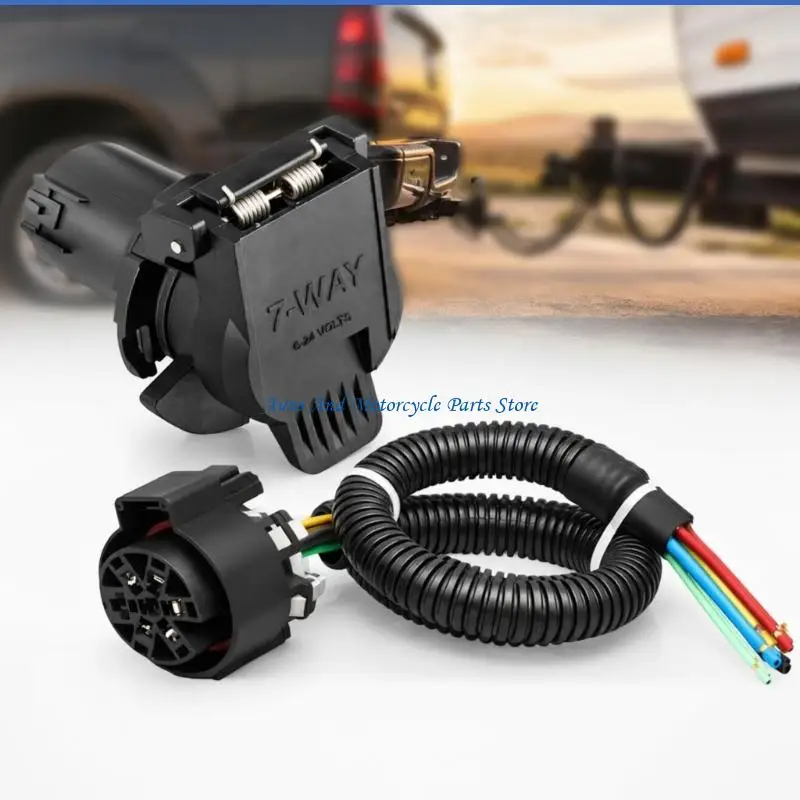 P9FD 6-24V Trailer Wiring Harness with Color-Coded Stripped Leads, Replacement USCAR