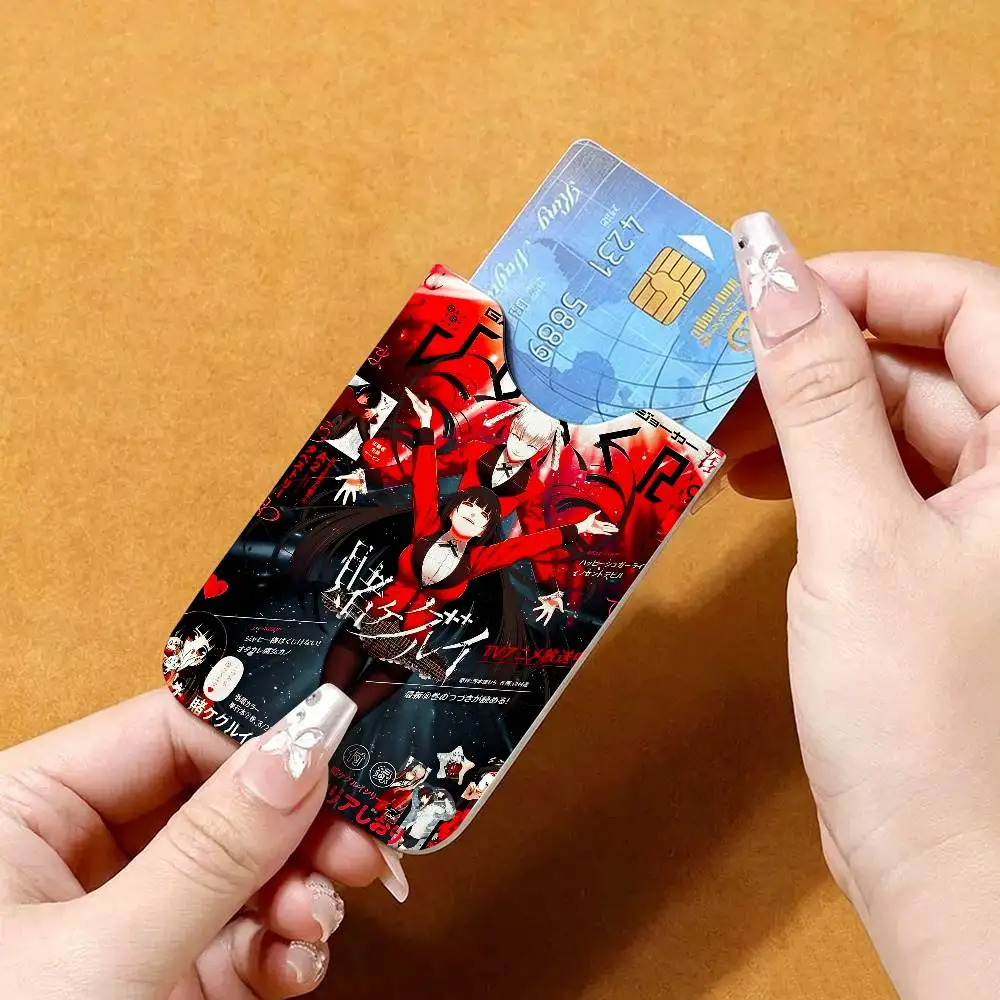 Kakegurui Yumeko Jabami Leather Mini Wallet for Men, Thin Pocket Credit Card Separate ID & Bus Card