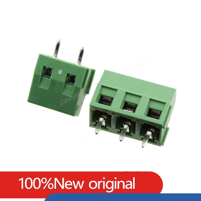 100Pcs/Lot MG127 Aesthetic KF127-2P/3P Terminal Block 5.0mm Pitch Connectable Green