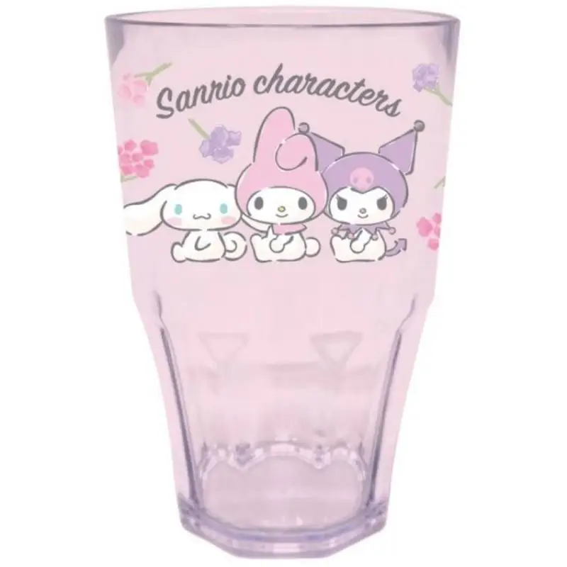 380Ml Sanrio Flowers Drink Cup Milk Cup Juice Cup Mouthwash Cup My Melody Kuromi Cinnamorol Kawaii Anime Plush Toy Friend Gift