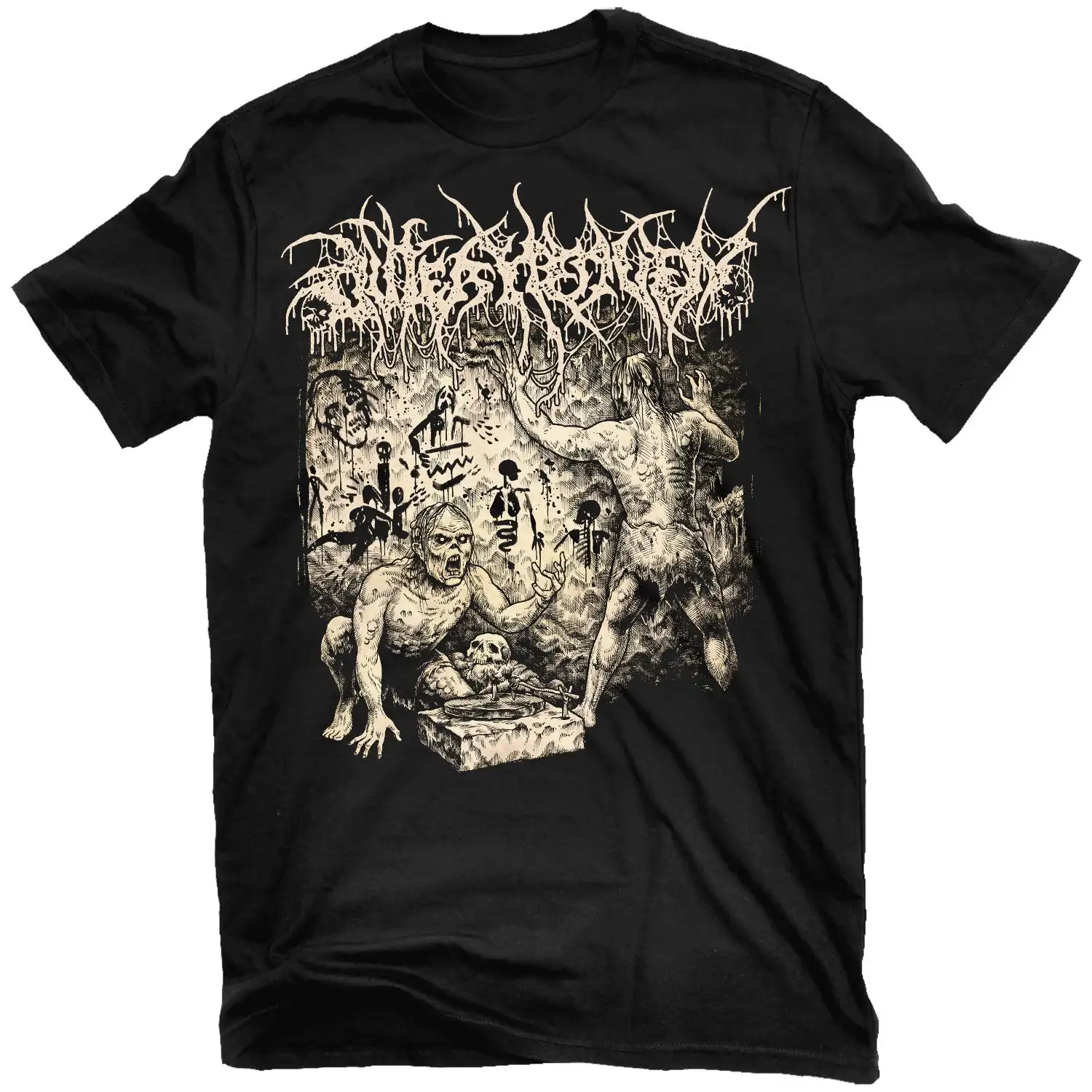 Outer Heaven  Realms Of Eternal Decay Rock Band Graphic Tee 100% Cotton Round Neck Casual Unisex T-shirt Summer Top