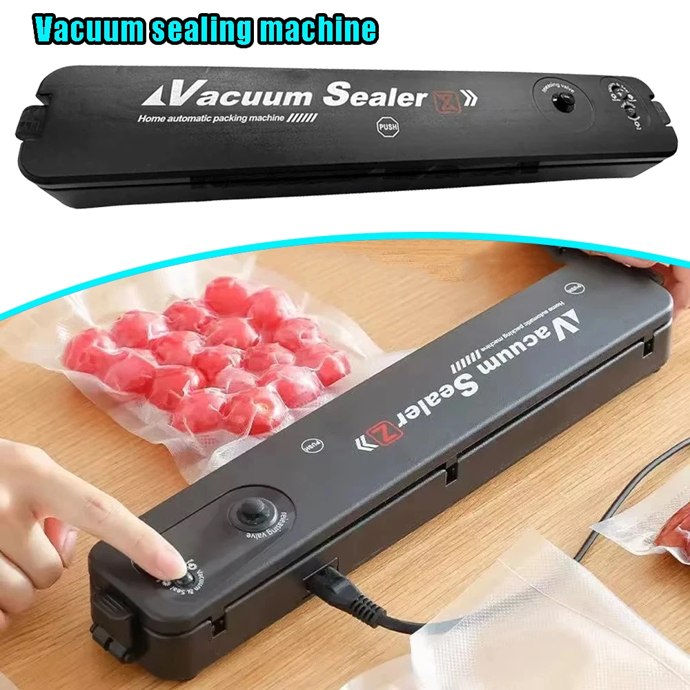 

Food Vacuum Sealer Packaging Machine 5 Levels Security Protection Strong Suction Undamaged Sealing Cushion Food Preservation