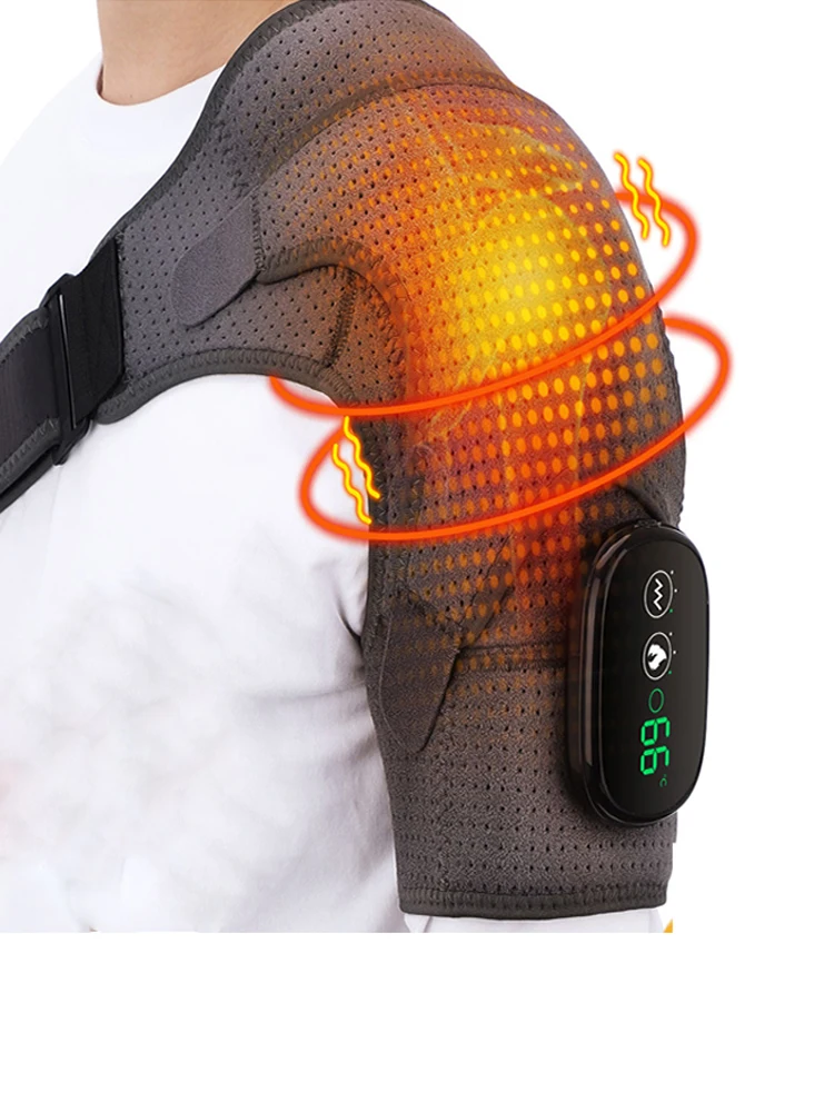 

Electric Heating Shoulder Massager Vibration Joint Brace Orthopedic Arthritis Pain Relief 70℃ Hot Smart Controller Belt