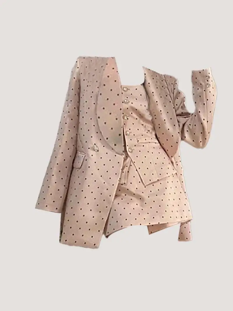 

Ele plus Size Women's Faion Set Long Sve Outerwear Tank Top f Skirt Tee Piece Suit Spring Autumn Slimming Effect