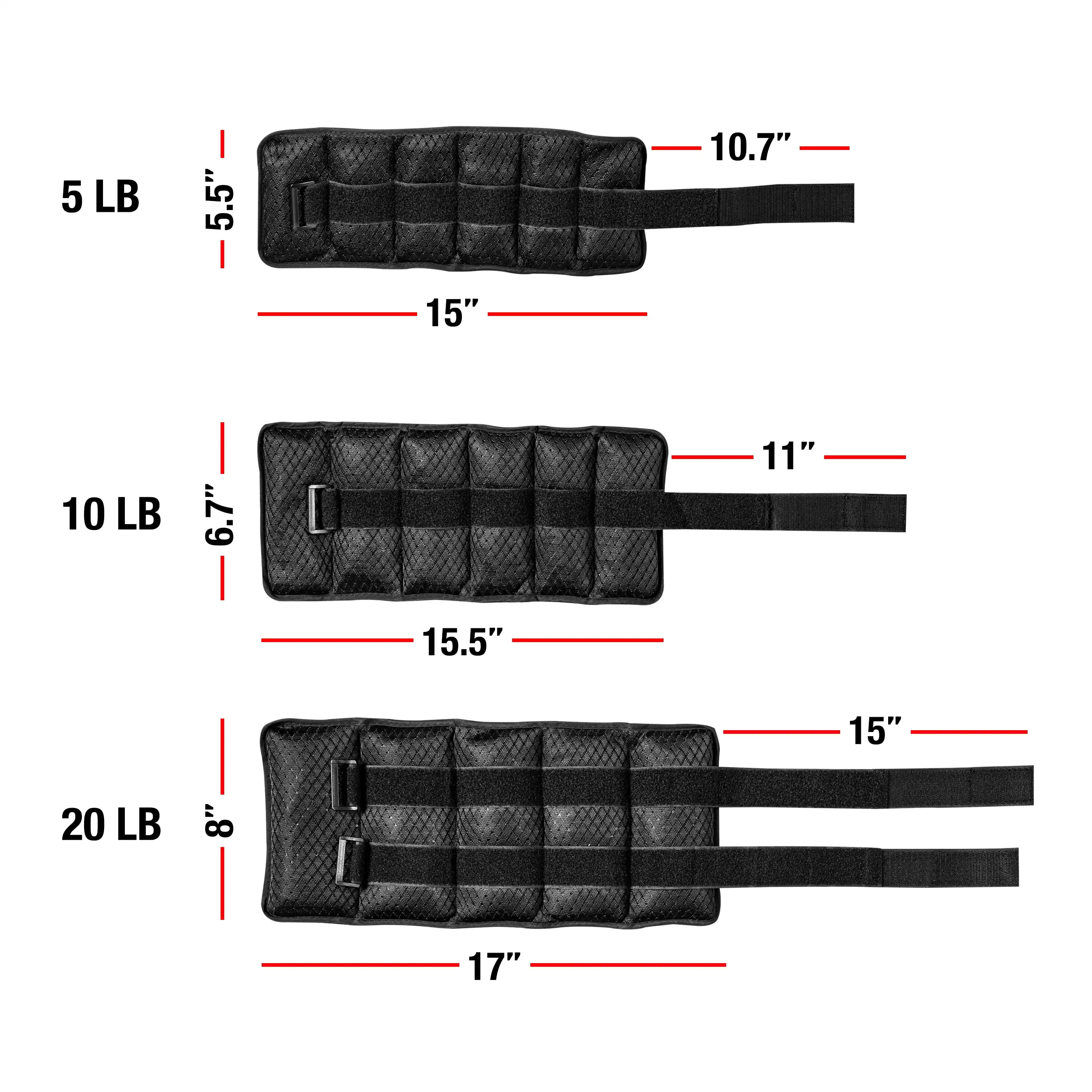 Fuel Pureformance Adjustable Wrist/Ankle Weights, 10-Pound Pair (20 lb total), security protection