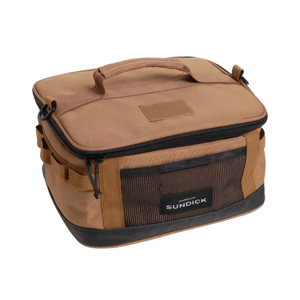 Bolsa de almacenamiento impermeable para acampada con múltiples bolsillos, organizador de utensilios de cocina para acampar, bolso cruzado resistente para senderismo al aire libre y Camping