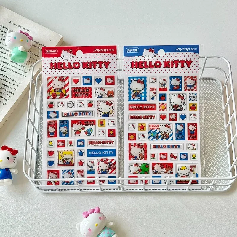 Hello Kitty Stickers Sanrio Cute and Adorable Phone Cases Decorative Notebooks Water Cups Luggage Student Rewards Guitar Sticker