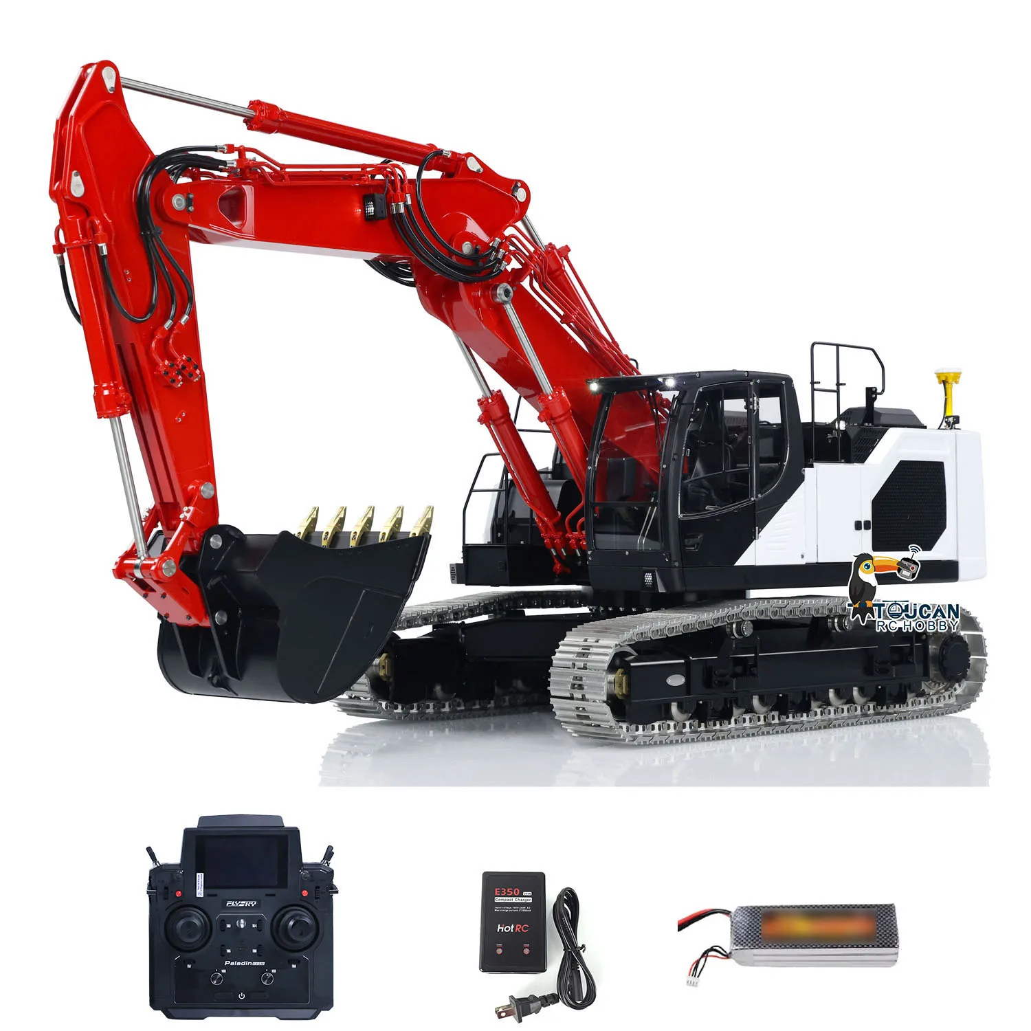 LESU 945 RC Hydraulic Excavator AOUE LR945 RTR PL18EVLite 1/14 Radio Control 3-Arm Digger Model with Light System