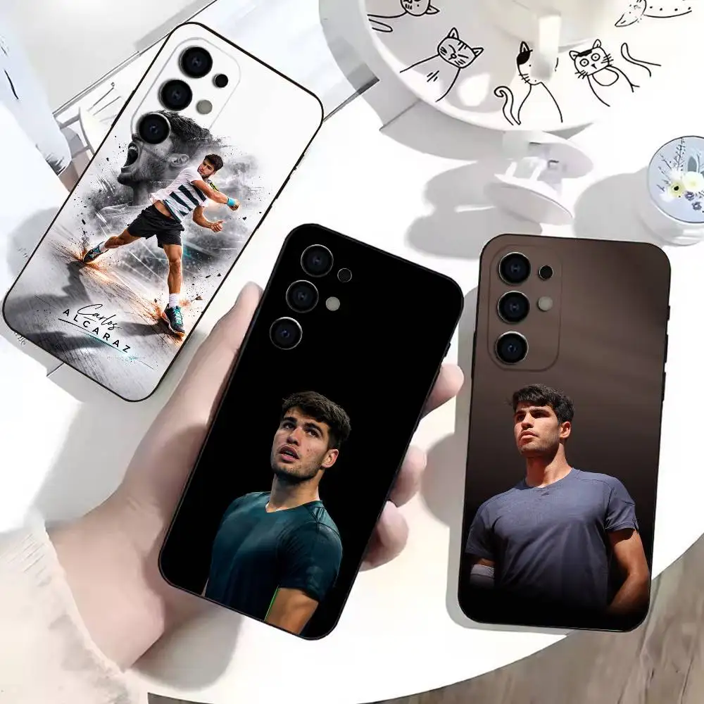 T-Tennis News star Carlos  Phone Case For Samsung Soft Black Case S25,S24,S21,S23,S22,S30,Ultra,S20,Plus