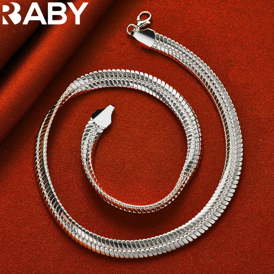 URBABY 925 فضة 8 مللي متر سلسلة العظام قلادة الإبداع الهدايا الشارع كل مباراة الحفلات والارتداء اليومي #5