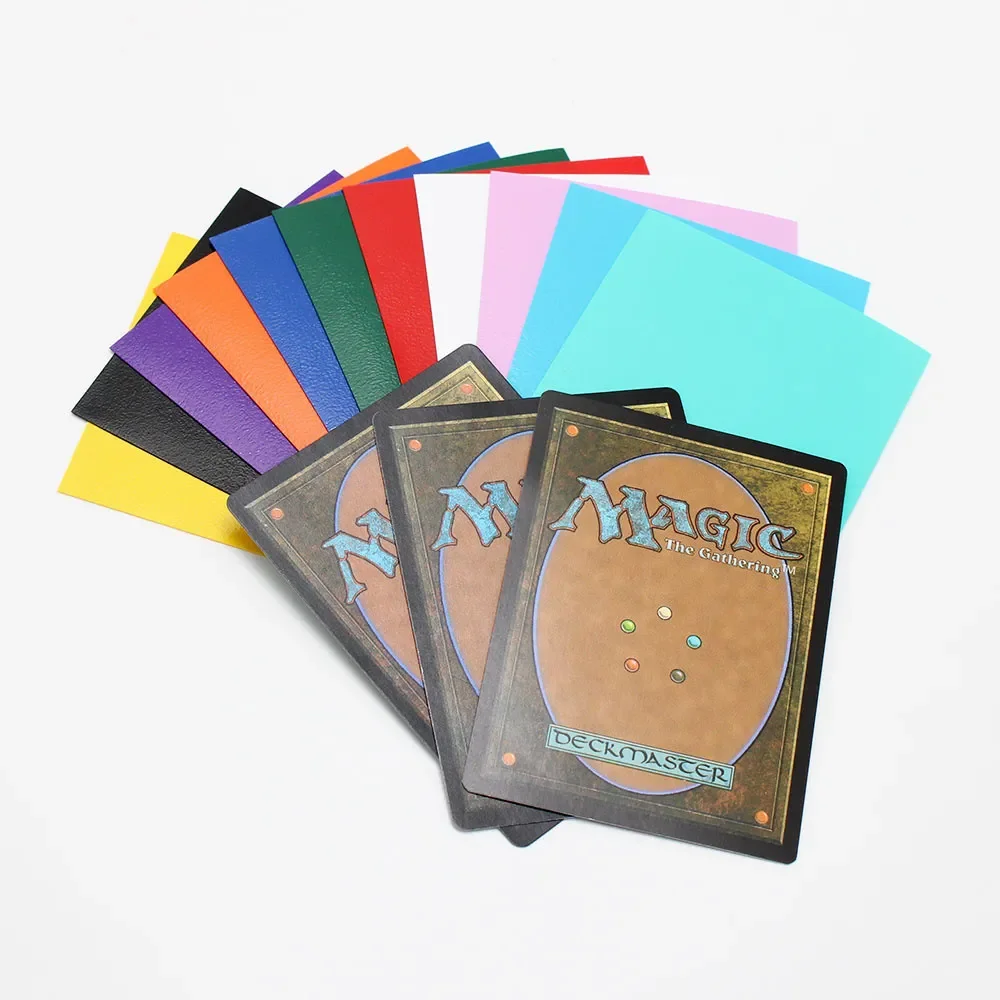 100 Stück Matte Bunte Standardgröße Kartenhüllen 66x91mm TCG Sammelkarten-Schutz für Tarot-Brettspiele PKM – Detail 9