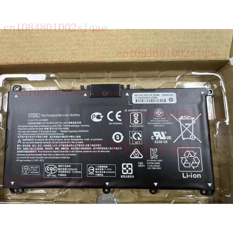 

Оригинальный новый аккумулятор для Pavilion L11421-2C2 L11119-855 15-CS 15-DA HT03XL