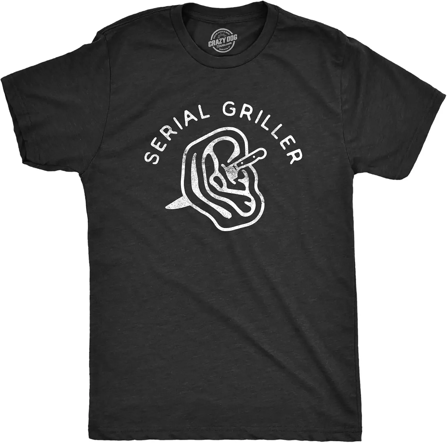 Mens Serial Griller Tshirt Funny Backyard BBQ Cook Chef Summer Grilling Graphic Tee