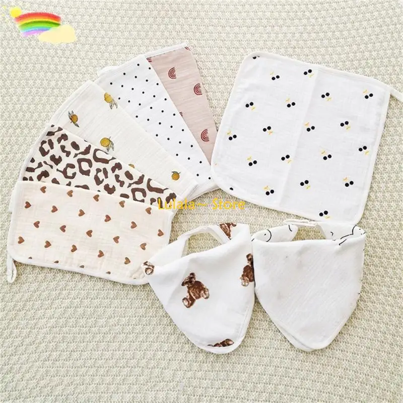 y4qa bibs bibs مزدوجة القطن bandana bibs baby boys girls babador تغذية تجشؤ smock