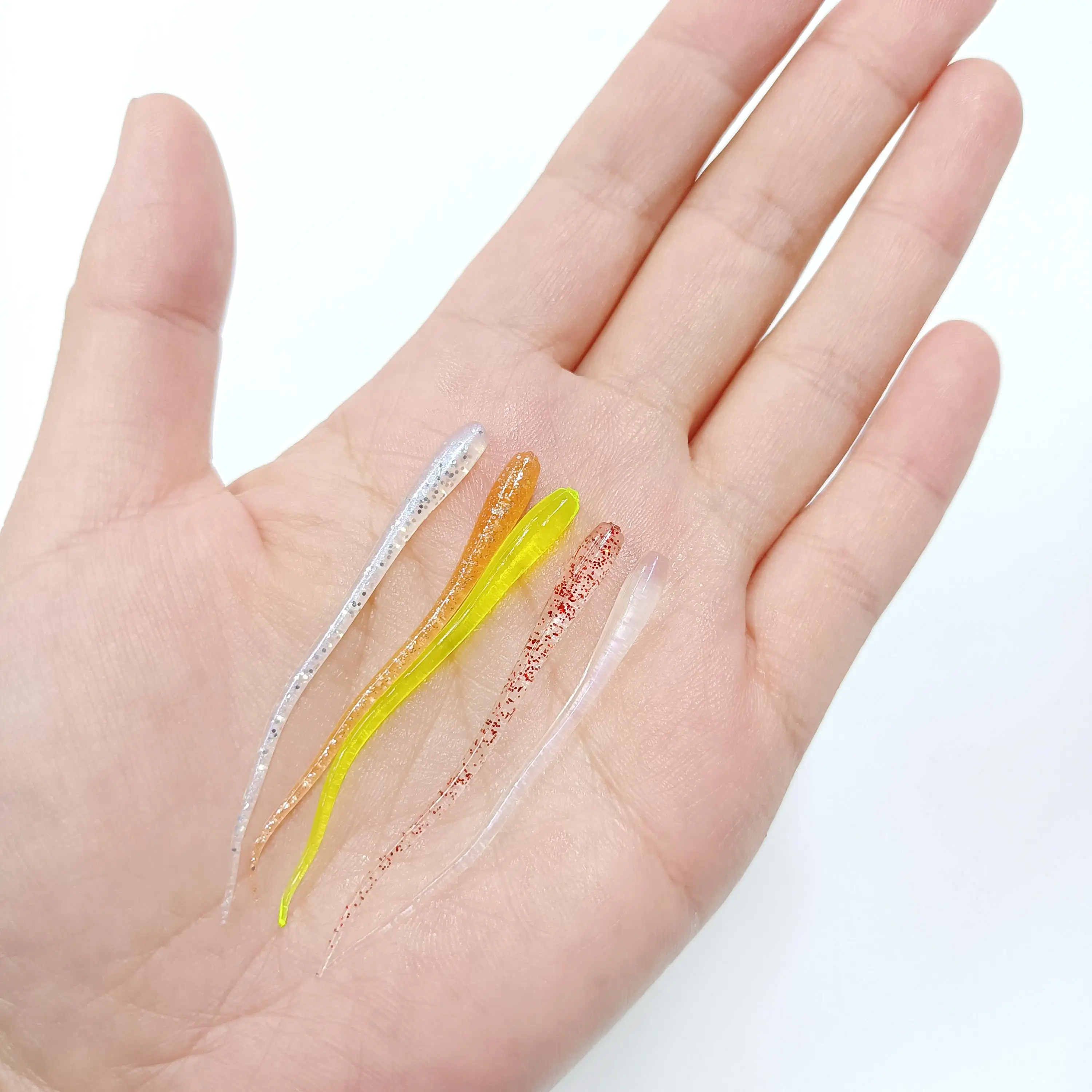 DUODUOYU, 20 Uds., señuelo de pesca suave con cola de aguja, 0,34g/58mm, pez roca, océano, cebo Artificial, Swimbaits, aparejos de pesca Jig