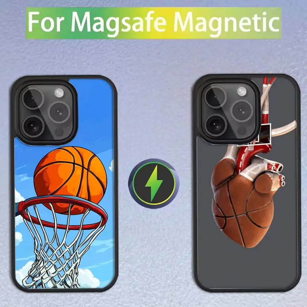 

basketball Phone Case For iPhone 16,15,14,13,12,11,Pro,Max,Plus,Mini,SE Magsafe Magnetic Wireless Charging